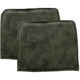 Resim Knsz Sırt Minderi 2 Li Mazlum Haki Siyah Kumaş Cırtlı Tel Sandalyesi Sırtı İçin Siyah 