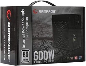 Resim Rampage RMP-600-80P 600W 80 PLUS 12cm Fan Aktif PFC Power Supply 