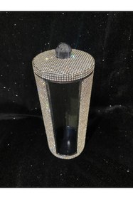 Resim Lüks Taş Makyaj Organizeri [taşlı Pamukluk ] 