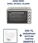 Resim Akel Af381l Tavuk Çevirmeli & Lambalı 38 Litre Midi Fırın 