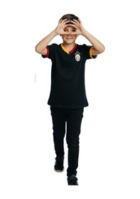 Resim Galatasaray Lisanslı 5 Yıldızlı Siyah Basic Çocuk T-shirt Siyah. 