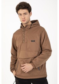 Resim Maraton Sportswear Comfort Erkek Kapşonlu Uzun Kol Basic Taba Yağmurluk 21353-taba Taba 