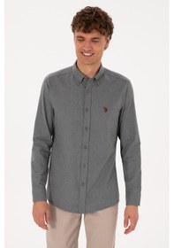 Resim U.s. Polo Assn. Erkek Gri Gömlek Basic 50316721-vr024 Gri 