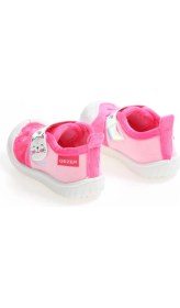 Resim Gezer Gri Pembe Kaydırmaz Taban Kız Çocuk Kreş Panduf Ayakkabı 03213 