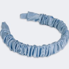 Resim Beauty pillow %100 i̇pek büzgülü taç mavi renk 