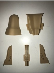 Resim Laminat Parke Süpürgelik Köşe Bağlantı Aparatı 6 Cm Sütlü Kahve 