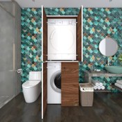 Resim Kenzlife çamaşır-kurutma makinesi dolabı kapaklı jelena cvz 180x70x60 banyo çift katlı 