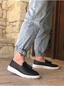 Resim Bağcıksız Yüksek Taban Beyaz Taban Klasik Aynalı Süet Detaylı Püsküllü Corcik Erkek Ayakkabı BA0005 Çok Renkli 