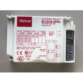 Resim Helvar Elektronik Balast El 1/2X18-42W 