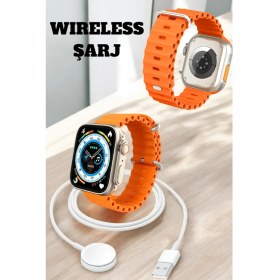 Resim Zengezur Kablosuz Şarjlı, Çağrı ve Müzik Kontrolü Sağlayan Akıllı Saat 