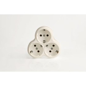 Resim Genel Markalar 3'lü Topraklı Papatya Golyat Fiş Priz Royaleks-00303 