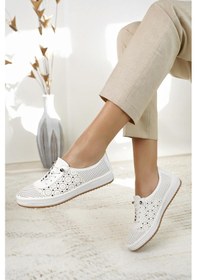 Resim Nesilshoes Nesil Shoes Sdf 701-3 Beyaz İçi Deri Günlük Kadın Ayakkabı 