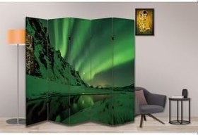 Resim Kuzey Işıkları Temalı Özel Tasarım Paravan Room Divider PRV1292, 180 x 180 