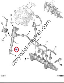 Resim Peugeot 207 1,4 Hdı Enjektör Yüzük Takımı (Orijinal) 