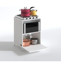 Resim Kenzlife ocak dolabı ayşe byz 85*60*57 mutfak modül mini fırın mikrodalga banyo ofis modül 