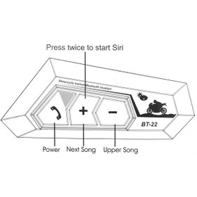 Resim Motosiklet Kask Telsiz Kulaklık Intercom Ip65 Su Geçirmez, Fm Radyo,sesli Komut Destekli 
