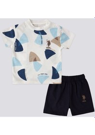 Resim U.S. Polo Assn. U.s. Polo Assn Lisanslı Triangle Krem Erkek Bebek Takımı 5274-43282 Krem 