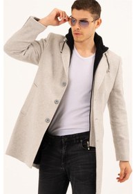 Resim Plt8376 Dewberry Erkek Palto-Desenli Bej-Desenli Bej 