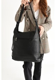 Resim Y.s.deri Kadın Sırt Çantası Fonksiyonel Kullanım İster Omuz İster Çapraz Askılı Postacı Çanta 30 Cm 001 