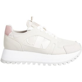 Resim Calvin Klein Runner Low Laceup Mıx Nbs Krem Kadın Sneaker Bej 