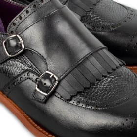 Resim Zerbay Lhotse Microlight Taban Çift Tokalı Hakiki Deri Erkek Klasik Ayakkabı, Monkstrap, Loafer 
