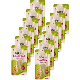 Resim Meat Fillet Yetişkin Kediler İçin Ödül Maması Tavuk 30 Gr 12'li Paket 