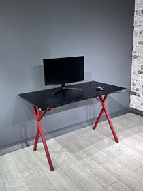 Resim Hey Modüler Mobilya Heygaming2 Profesyonel Oyuncu Masası Siyah Kırmızı 110 CM 