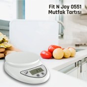 Resim MF Product Fit N Joy 0551 Hassas Terazi Mutfak Tartısı Beyaz 