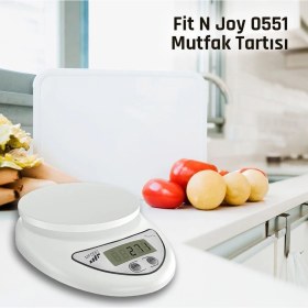 Resim MF Product Fit N Joy 0551 Hassas Terazi Mutfak Tartısı Beyaz 