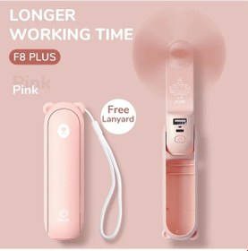 Resim Mini El Tipi Vantilatör, Taşınabilir Sessiz Küçük Vantilatör 4500mah Pembe F8x, Çin 