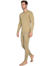 Resim Termal İçlik Kota Thermal Fonksiyonel Takım + Bere Hediye Bej 