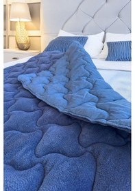 Resim Tek Kişilik Welsoft Yorgan - Çift Taraflı, Yumuşak, Hafif 160x 220cm Lacivert 