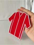 Resim HANIMKIZ TARAFTAR FORMA ARABA SÜSÜ KIRMIZI BEYAZ (12 cm) 