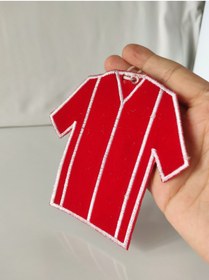 Resim HANIMKIZ TARAFTAR FORMA ARABA SÜSÜ KIRMIZI BEYAZ (12 cm) 