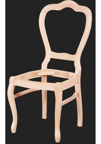 Resim Sandalye Avangard Kayın Ağaç Ham Ahşap İskelet 