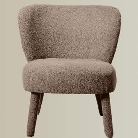 Resim Croco Armchair Anthracite - Boucle-Taupe 