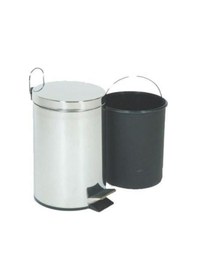 Resim Paslanmaz Pedallı 5 Lt Çöp Kovası Gri 
