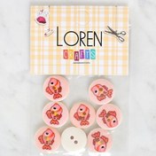 Resim Loren Crafts 8'li Balık Düğme - 1159 