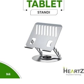 Resim Zenwaya Store 360 Derece Sonsuz Pozisyonda Dönebilen Katlanabilir Metal Alaşımlı Yükseklik ve Açı Ayarlı Kaydırmaz Tablet Notebook ve Laptop Standı (Laptop Notebook ve Tablet Standı N4) 