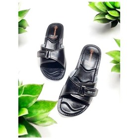 Resim Rahat Ve Yumuşak Taban Cırtlı Ayarlanabilir Ev Ve Dışarı Terliği Siyah 