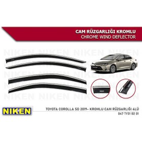 Resim Toyota Corolla Uyumlu Cam Rüzgarlığı Kromlu 2019 Niken 