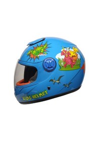 Resim Mts Full Face Motosiklet Çocuk Kaskı K10 Dino Blue Mavi 