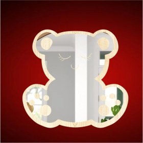 Resim PremiumPort Sevimli Ayıcık Figürlü Dekoratif Güvenli Kırılmaz Ayna 