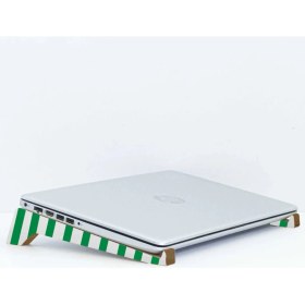 Resim Bk Gift Taşınabilir Ahşap Yeşil Beyaz Notebook Laptop Standı 