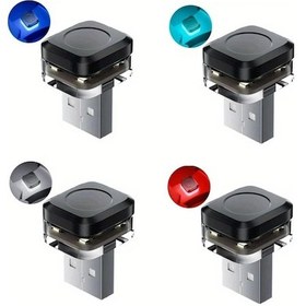 Resim Dream011 4 Adet Renk Değiştiren Mini Led Araç İçi Işıkları, Usb Tak Çalıştır Dekoratif Lambalar 