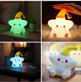 Resim Yıldız Figürlü Pofuduk Led Gece Lambası - Yumuşak Dokulu Masaüstü Aydınlatma, Çocuk Odası Ve Dekoratif Şarjlı Ortam Işığı 5250 Diğer 