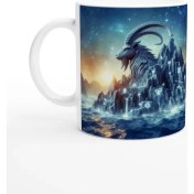 Resim Oğlak Burcu Baskılı Kahve Kupası - Astral Denizaltı Dünyası Vs3 