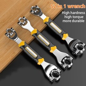 Resim 52-in-1 Soket Anahtar Seti, Kaymayı Önleyici Tutma ve Döner Tasarım - Dayanıklı, Kullanımı Kolay, Ev ve Araba Tamirleri İçin Evrensel Araç, Mekanik Çalışma, Torx Başlığı, Paslanmaz Çelik 