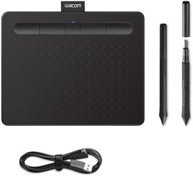 Resim Wacom Ctl-4100Wlk-N İntuos S Çizim Tableti, Siyah 