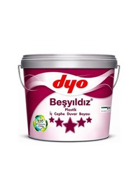 Resim Dyo Beşyıldız Plastik İç Cephe Boyası 10 Kg Buz Beyazı Diğer 